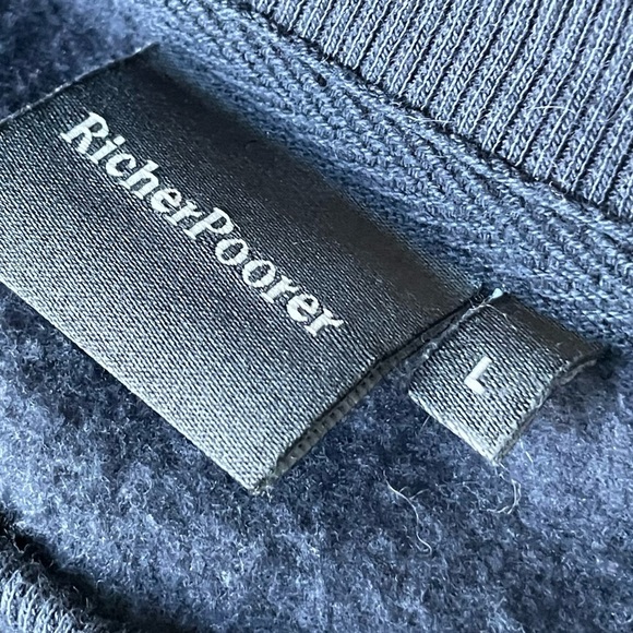 Richer Poorer Navy Blue Recycled Fleece Cropped Sweatshirt - 35372 - Picture 13 of 15